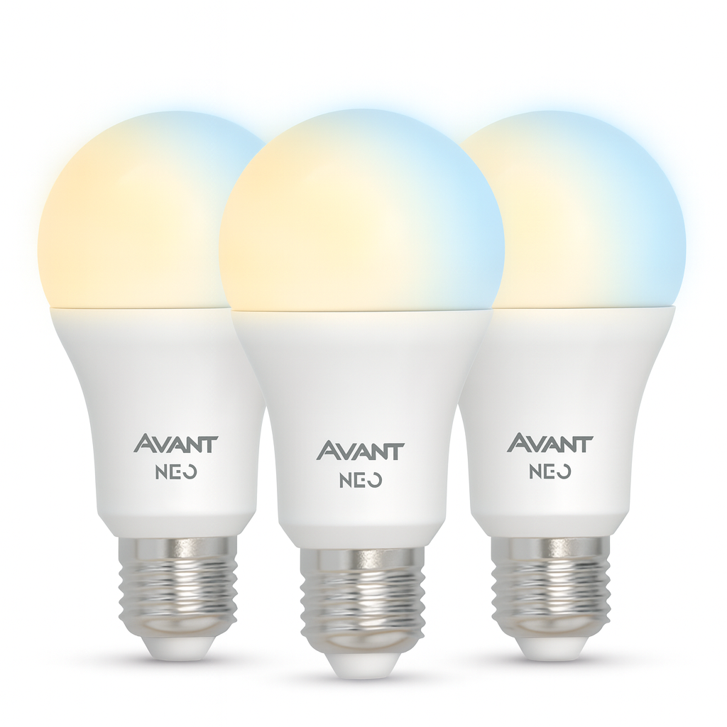 Kit 3 Lâmpadas Led Pera Inteligente Wifi 15W Branco Quente a Frio E27 Bivolt Avant Neo - NEO Avant