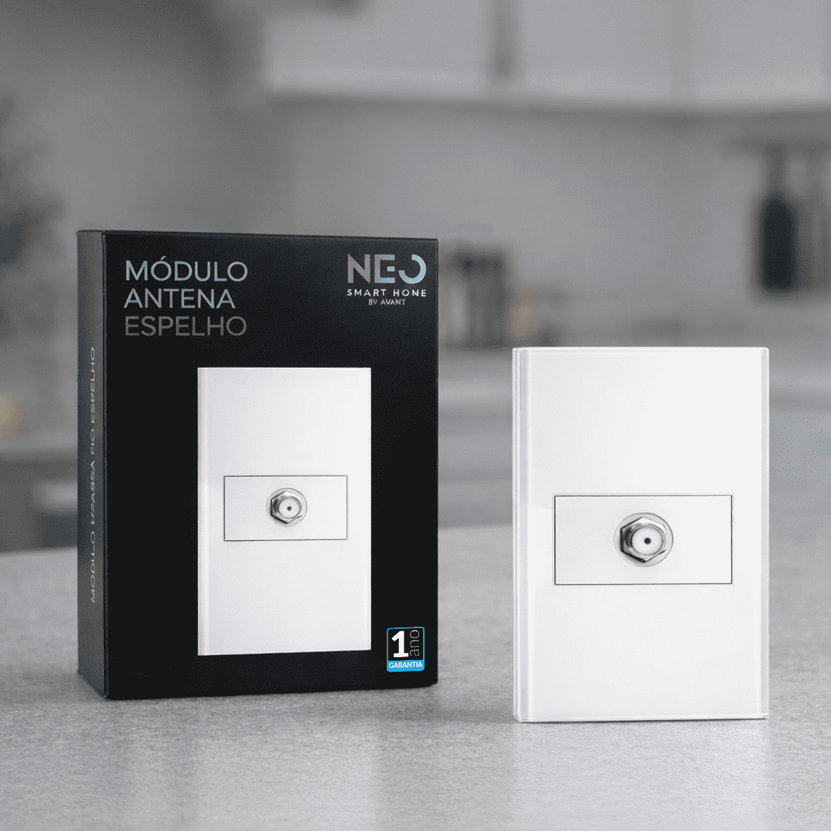 Modulo Antena Espelho 4X2 Branco Neo - NEO Avant