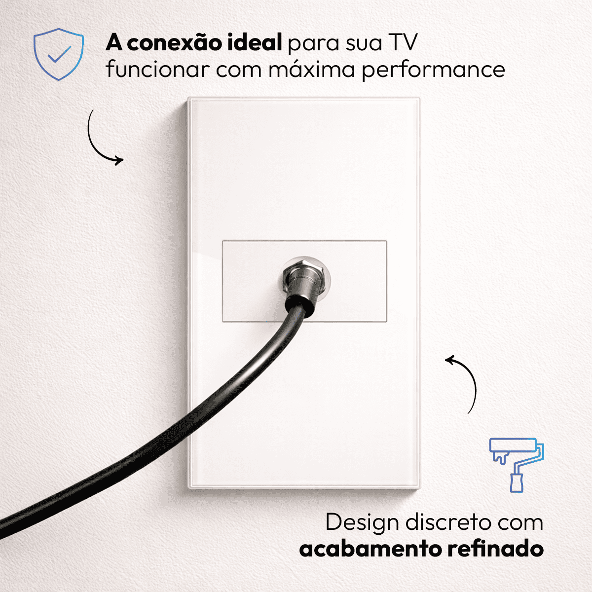 Modulo Antena Espelho 4X2 Branco Neo - NEO Avant
