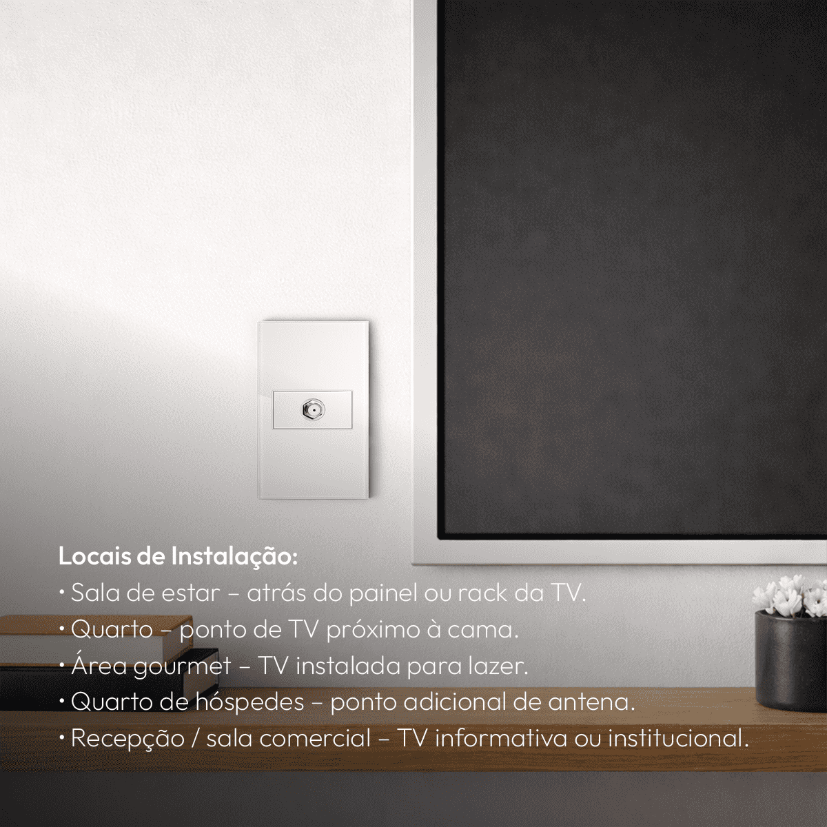 Modulo Antena Espelho 4X2 Branco Neo - NEO Avant