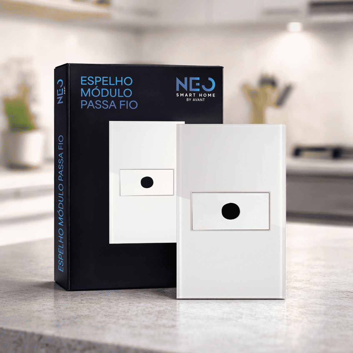 Modulo Passa Fio Espelho 4X2 Branco Neo - NEO Avant