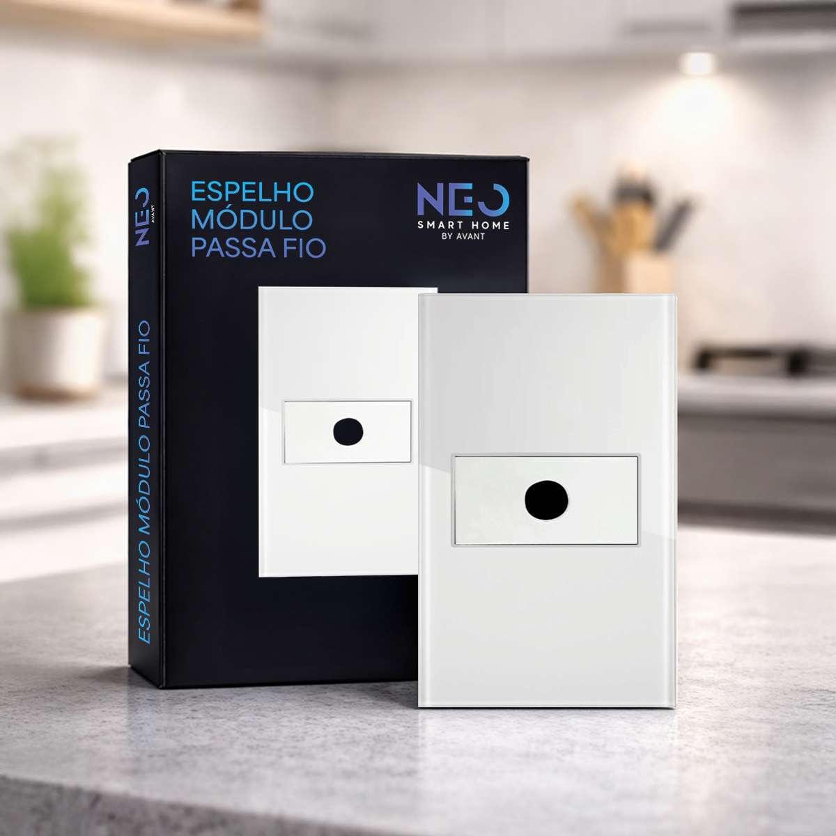 Modulo Passa Fio Espelho 4X2 Branco Neo