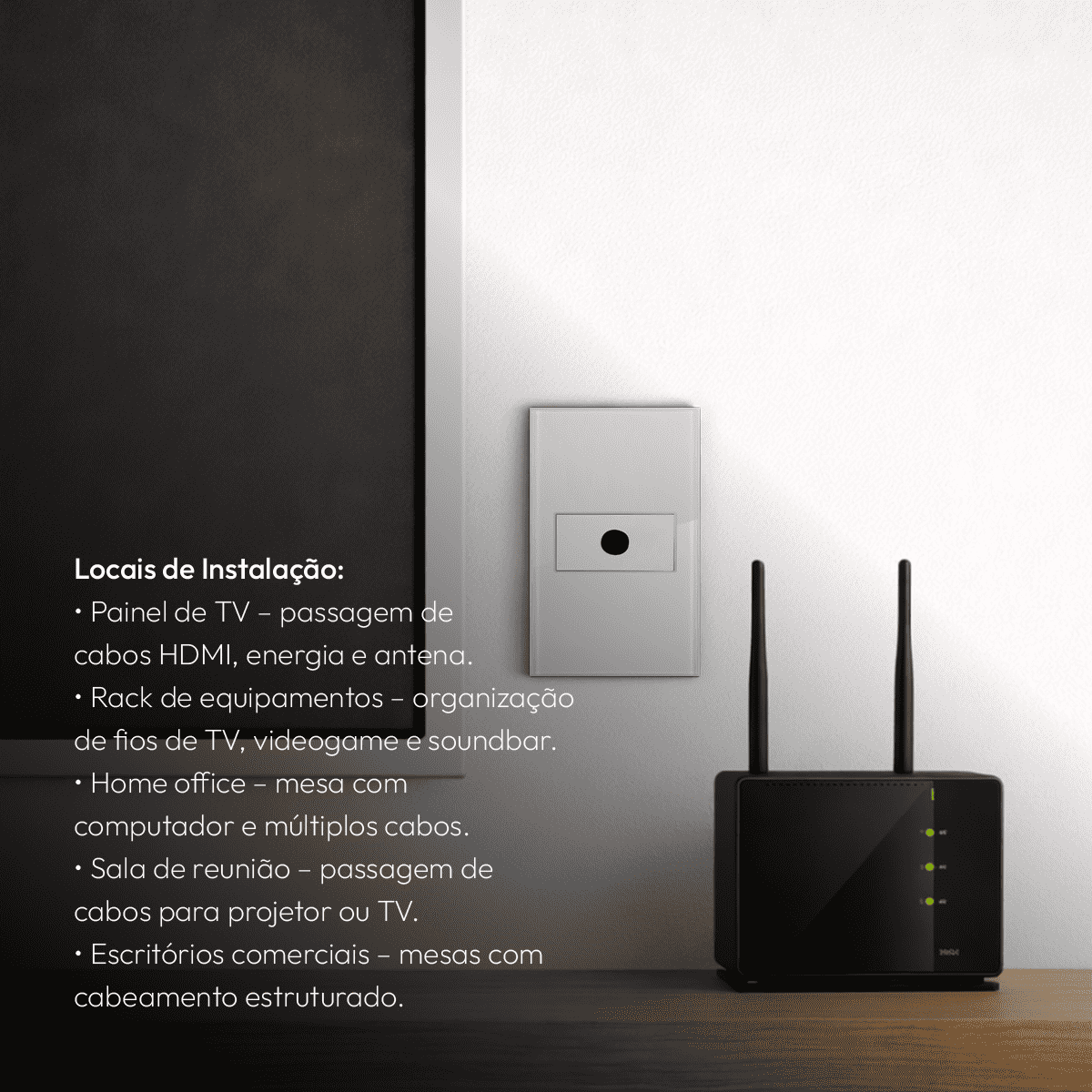 Modulo Passa Fio Espelho 4X2 Branco Neo - NEO Avant