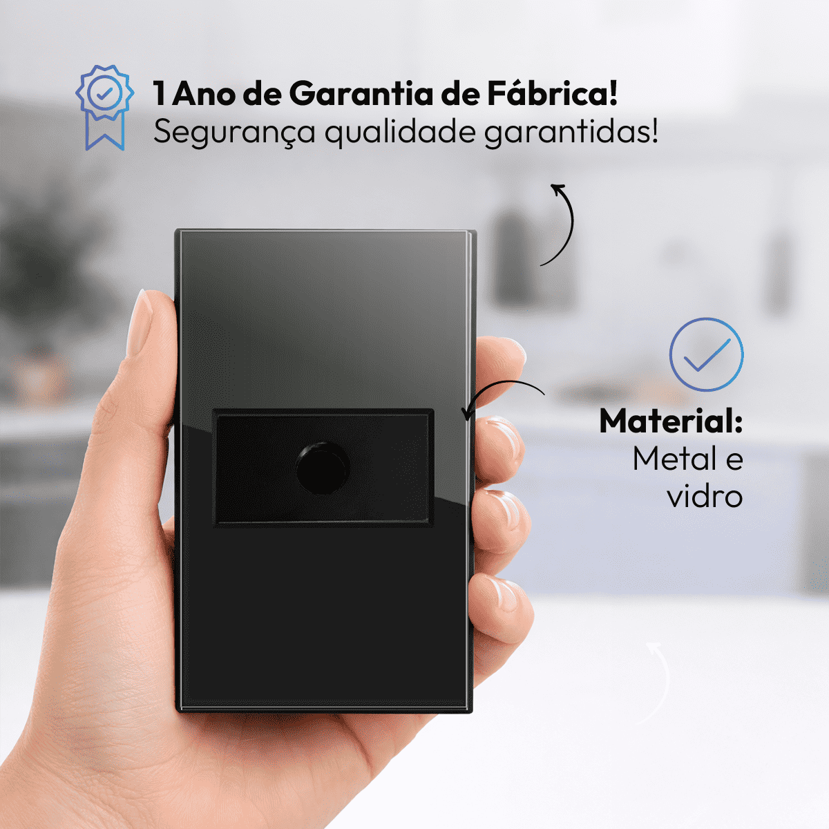 Modulo Passa Fio Espelho 4X2 Preto Neo - NEO Avant