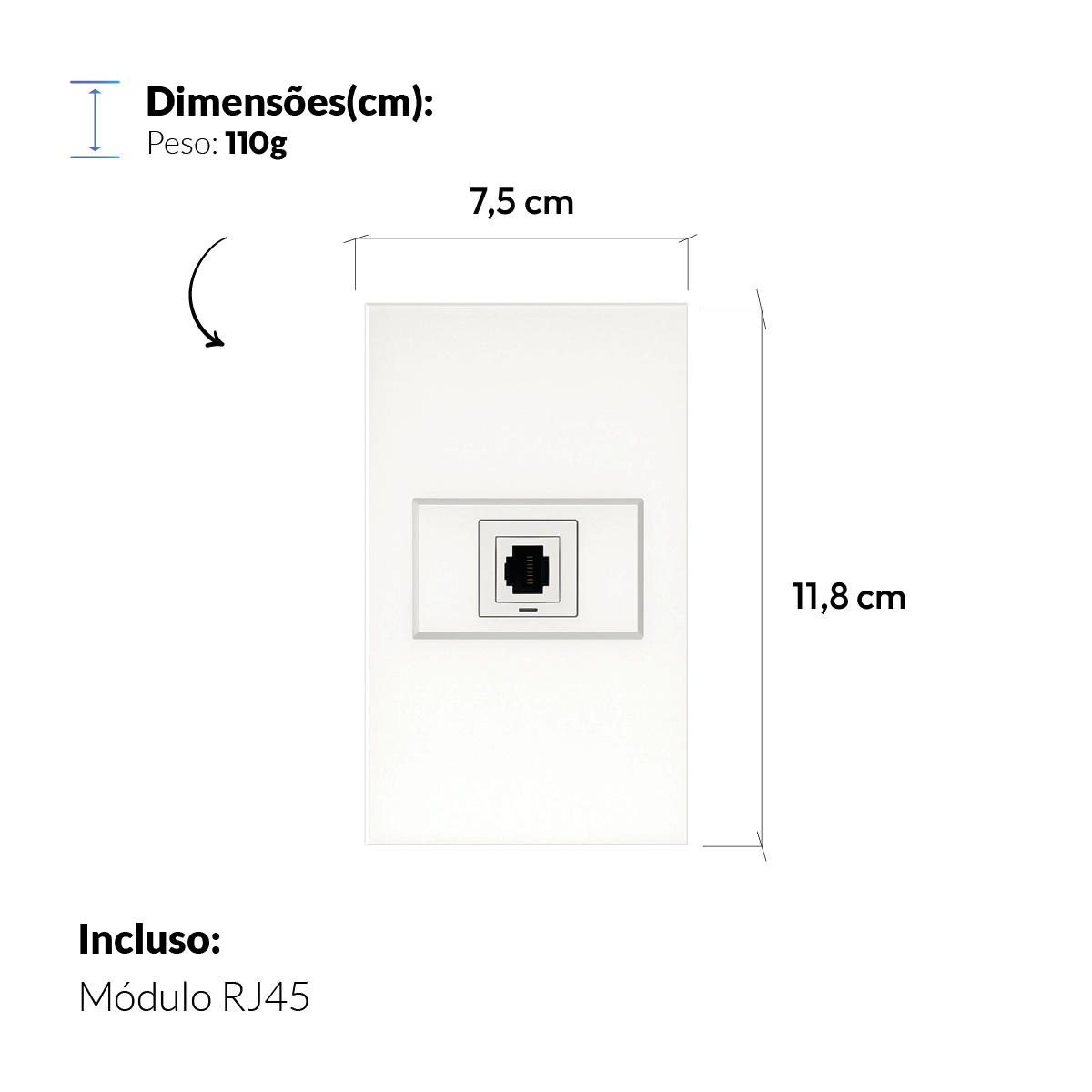 Modulo RJ45 Espelho 4X2 Branco Neo Avant