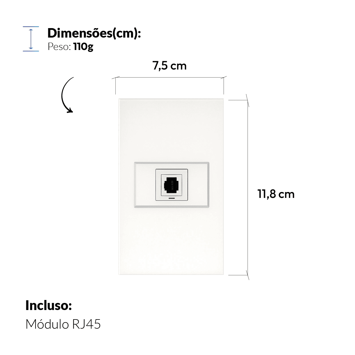 Modulo RJ45 Espelho 4X2 Branco Neo Avant - NEO Avant