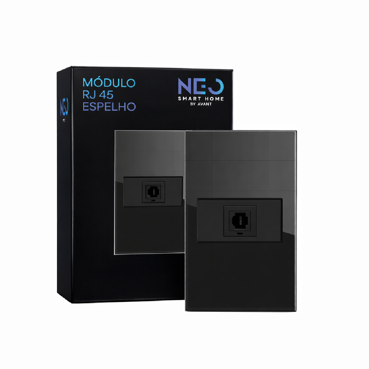 Modulo RJ45 Espelho 4X2 Preto Neo
