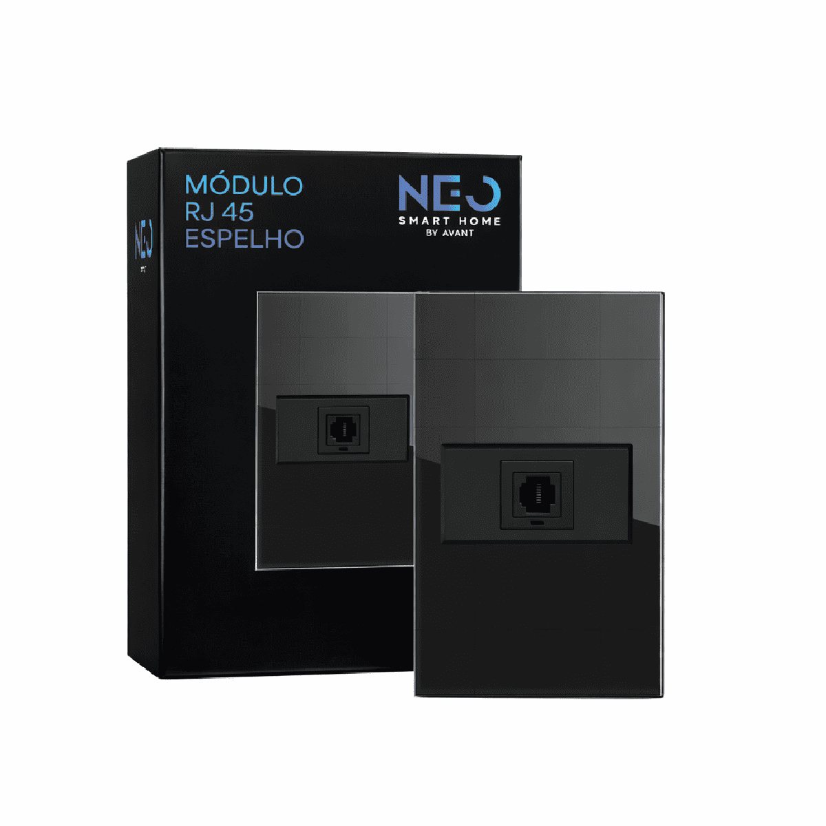 Modulo RJ45 Espelho 4X2 Preto Neo - NEO Avant