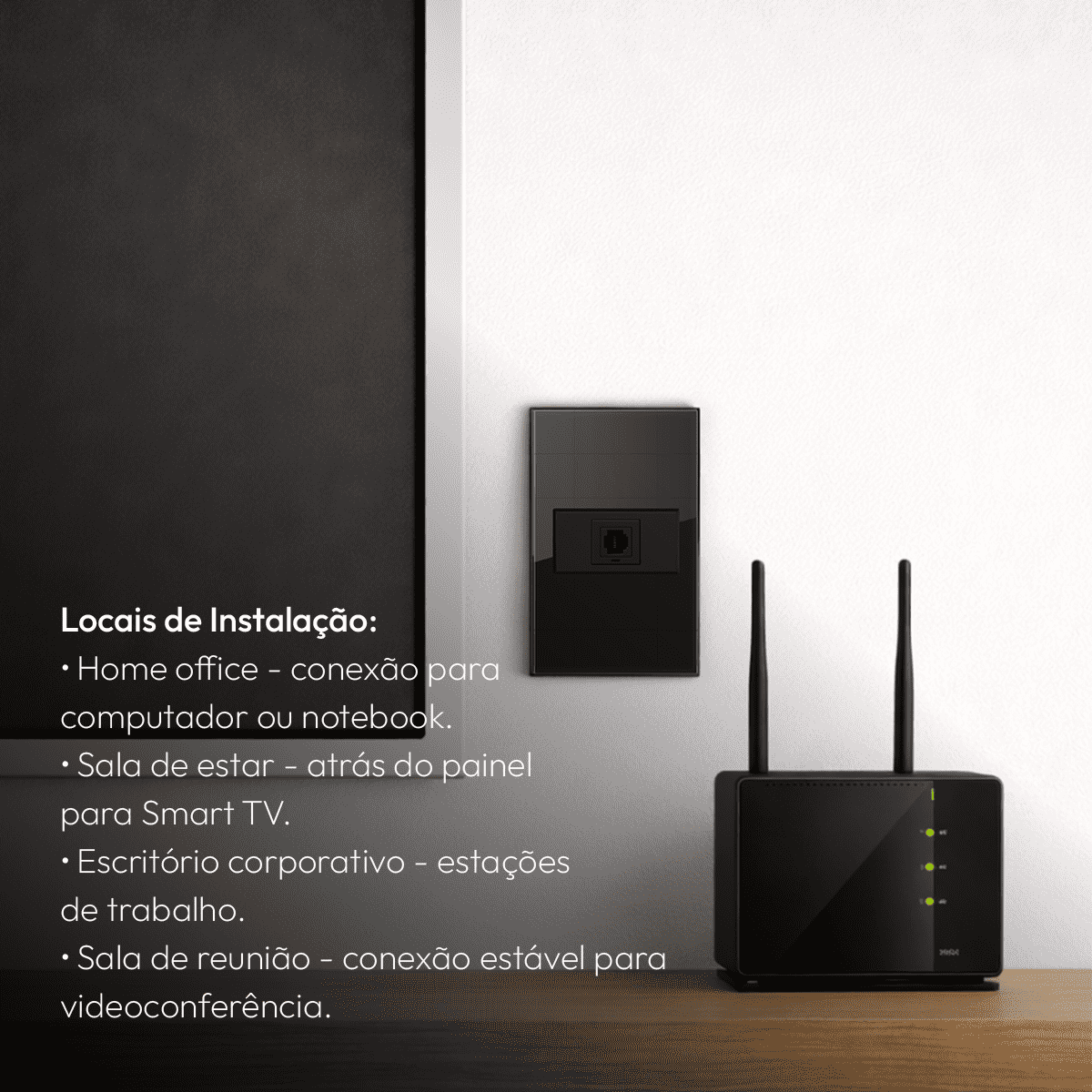 Modulo RJ45 Espelho 4X2 Preto Neo - NEO Avant
