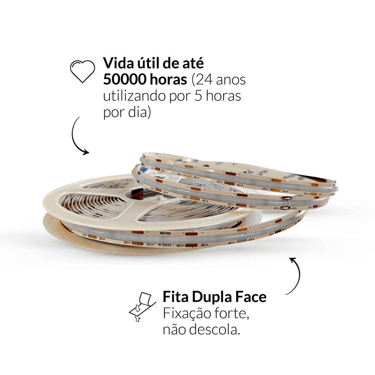 Fita Led 5m Cob 15w RGB Colorido 1350lm 12v Alut - NEO Avant