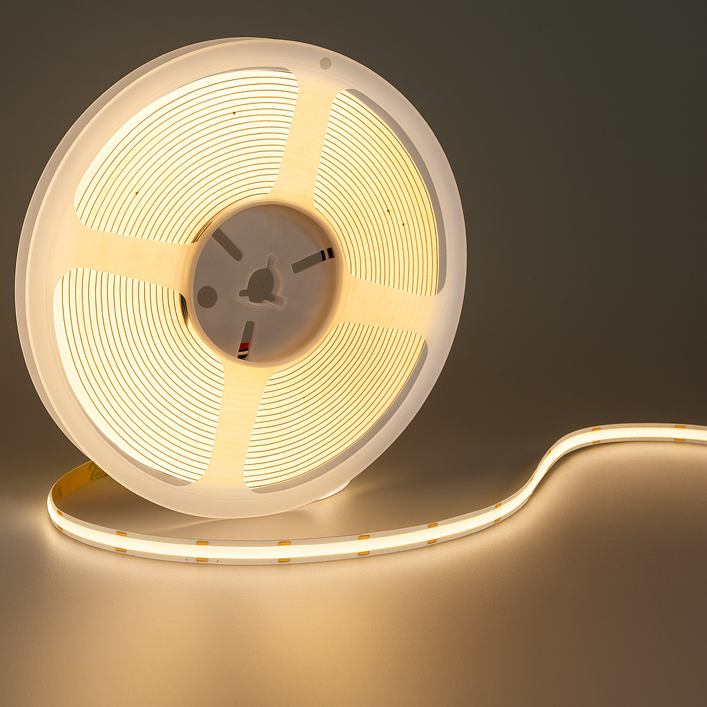 Fita Led 5m Cob 8w 3000k Branco Quente 720lm 12v Alut