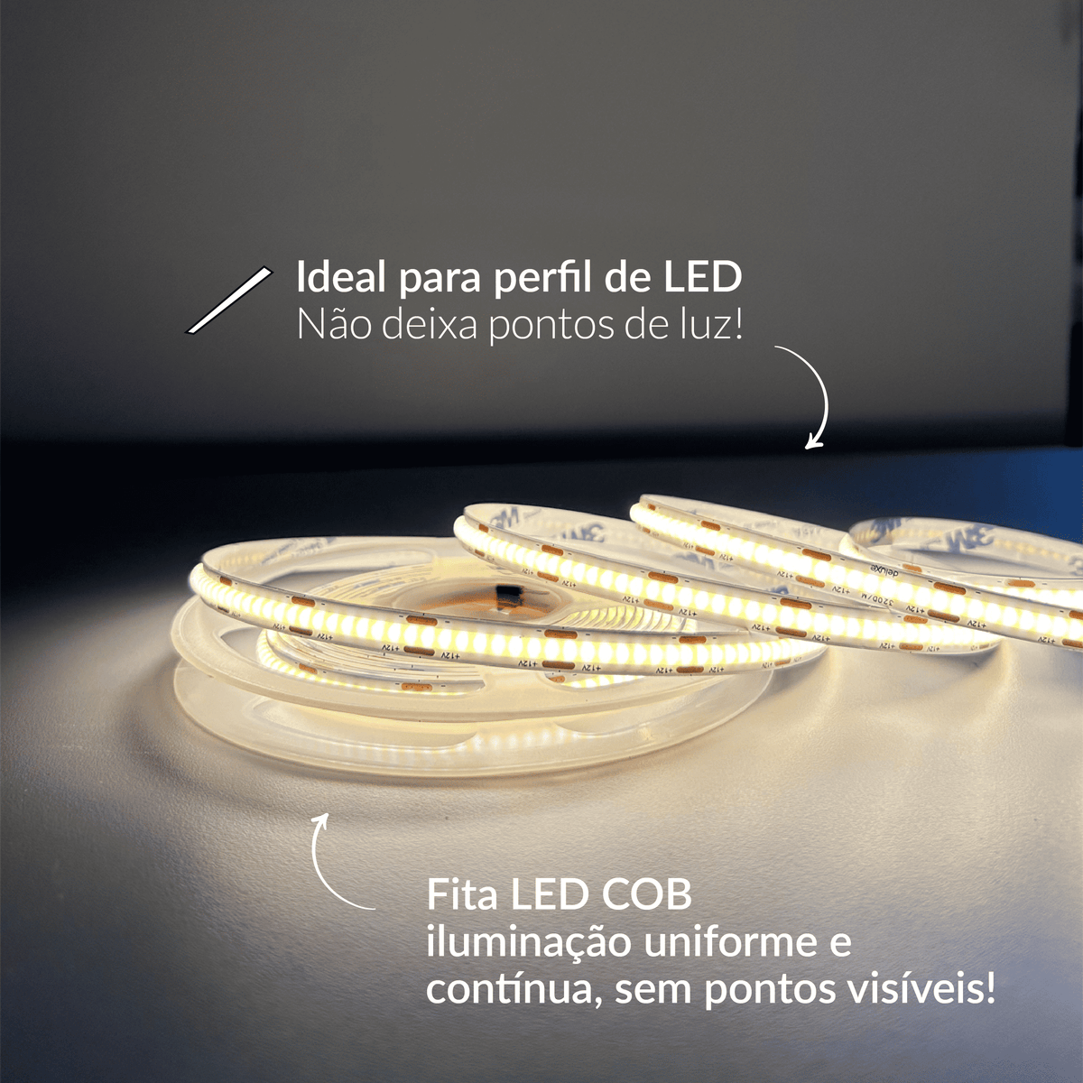 Fita Led 5m Cob 8w 6500k Branco Frio 720lm 12v Alut - NEO Avant