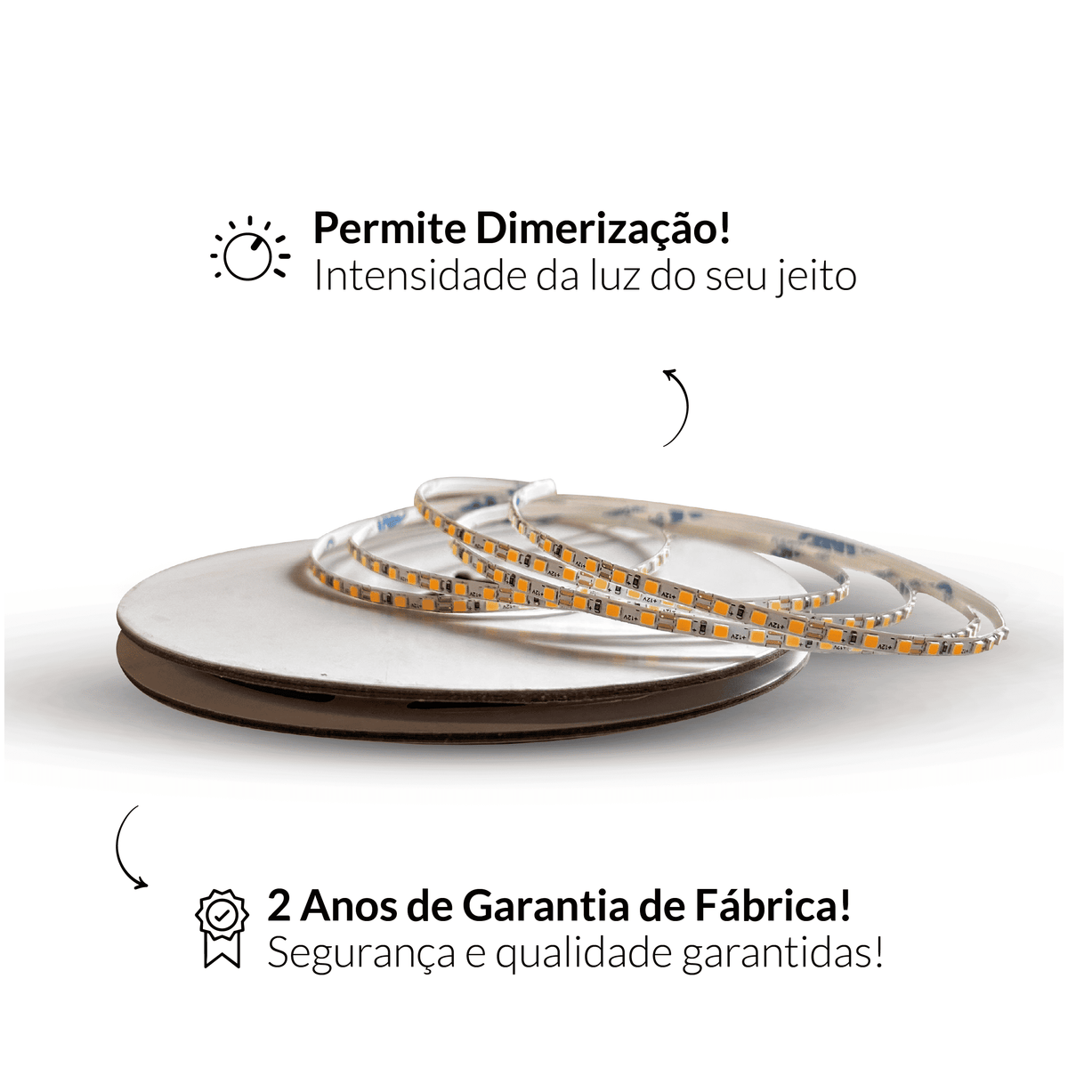 Fita Led Celeste Slim 5m 8w 3000k Branco Quente 960lm 12v Alut - NEO Avant