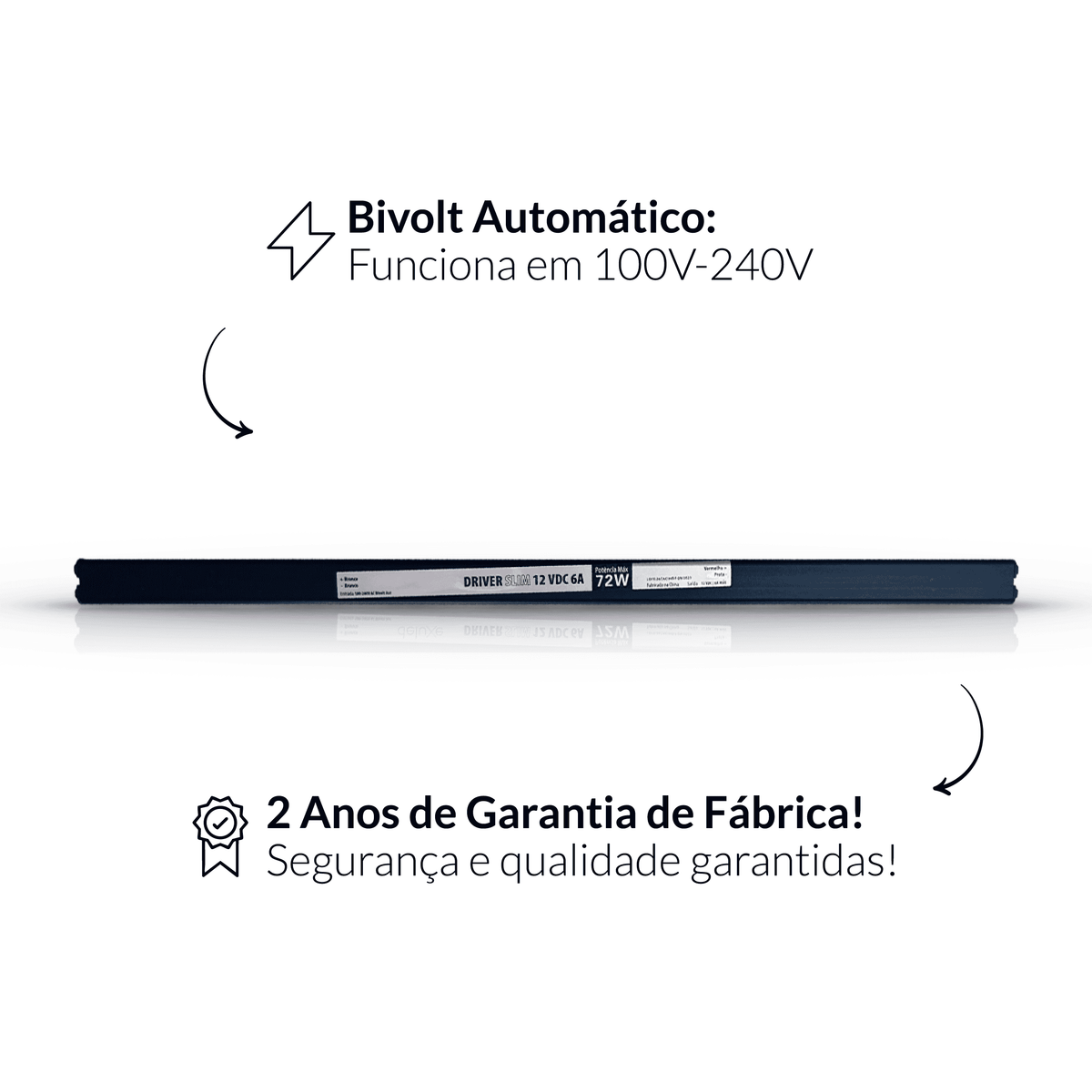 Fonte driver Slim 72w 6a Bivolt Alut