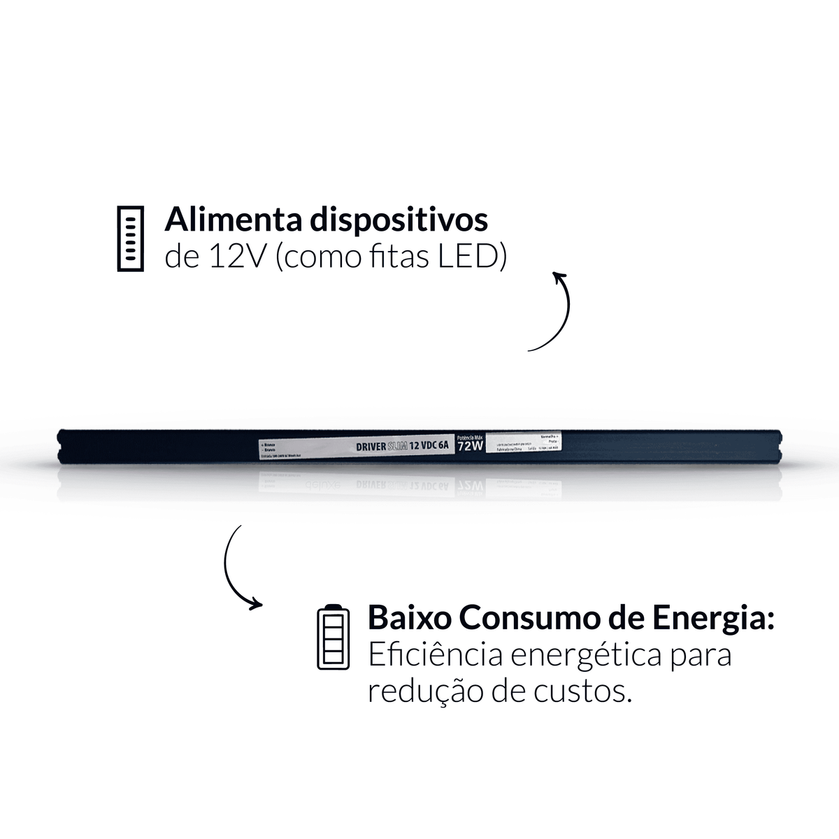 Fonte driver Slim 72w 6a Bivolt Alut