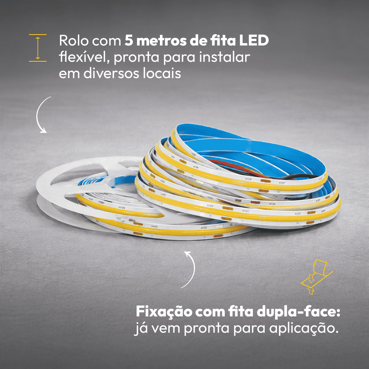 Fita Led 5M Audace Cob 15w 3000k Branco Quente 12v Alut By Avant - NEO Avant