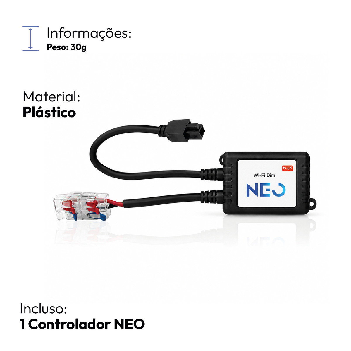 Controlador de Fita Led Inteligente Wi-Fi Branco Quente/Frio Neo - NEO Avant