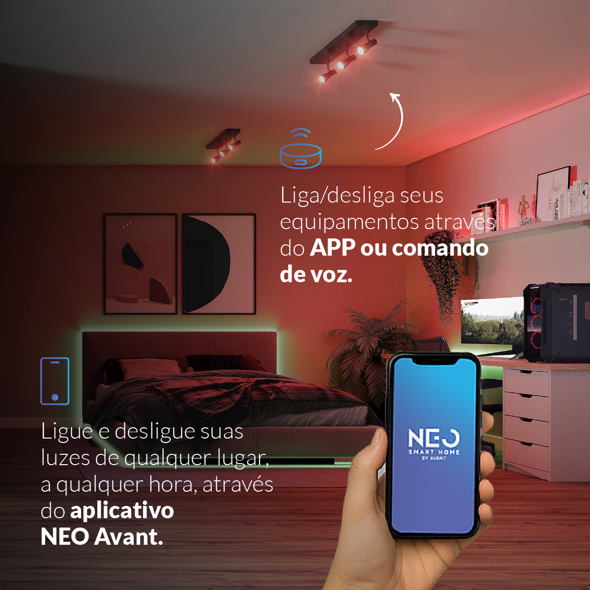 Lâmpada Led Pera Inteligente Wifi 10w RGB E27 Bivolt Neo