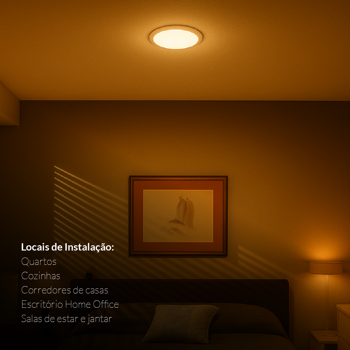 Painel LED Plafon Inteligente de Embutir Redondo 24W Dimerizável 30cm Bivolt Neo