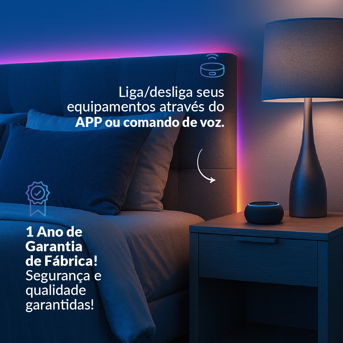 Fita Led Inteligente de 5W RGB Colorido 5 Metros IP20 Avant Neo