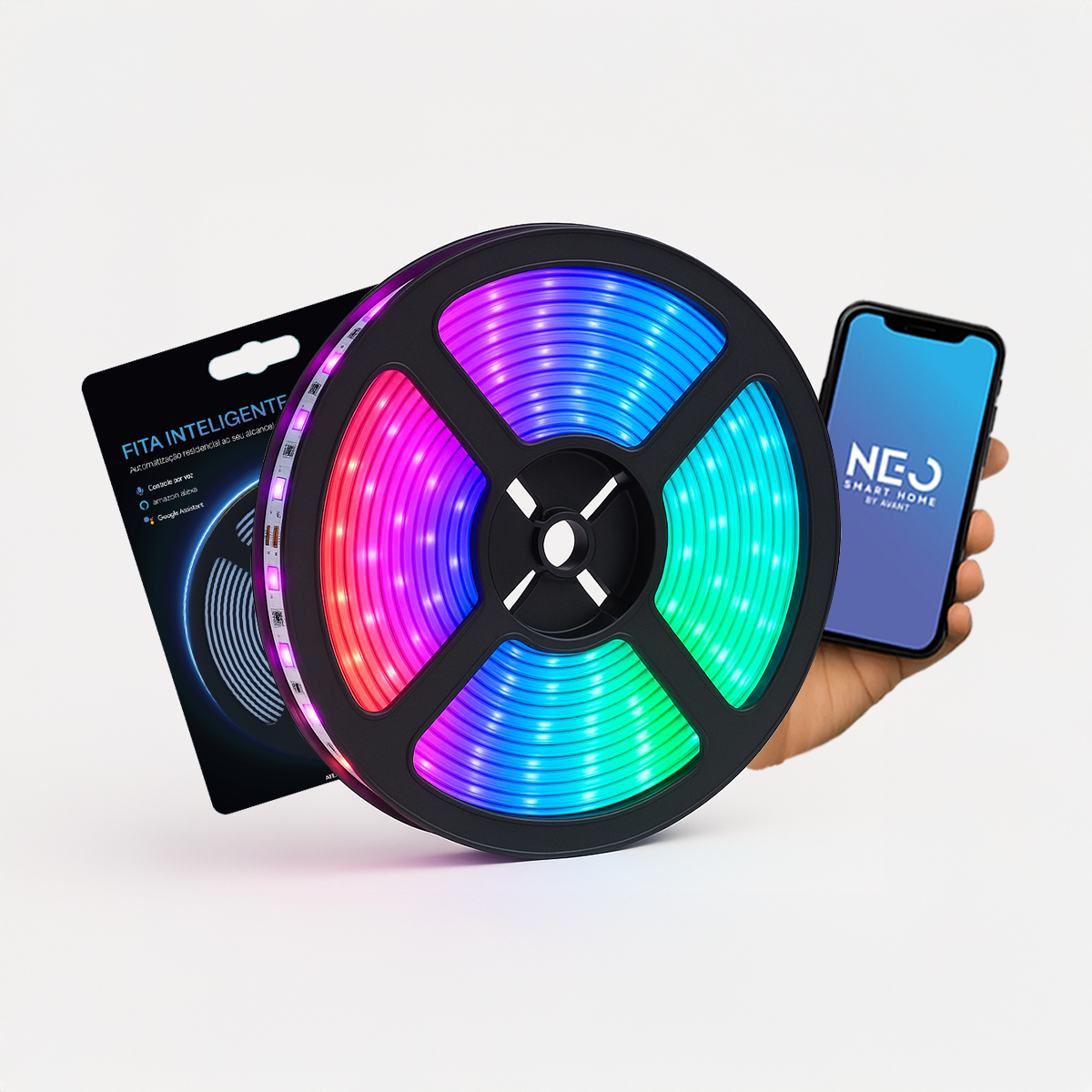 Fita Led Inteligente de 5W RGB Wifi Colorido 5 Metros IP20 Avant Neo