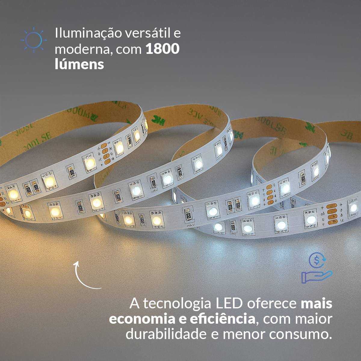 Fita Led Inteligente Wifi de 5W Dimerizável 5 Metros Neo