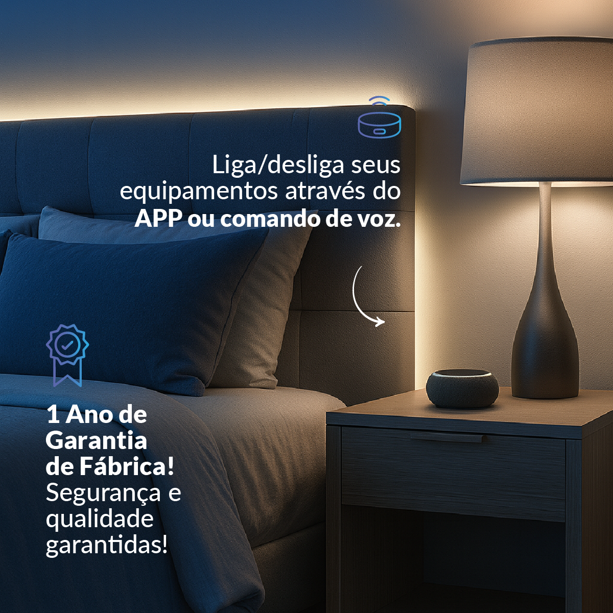 Fita Led Inteligente Wifi de 5W Dimerizável 5 Metros Neo