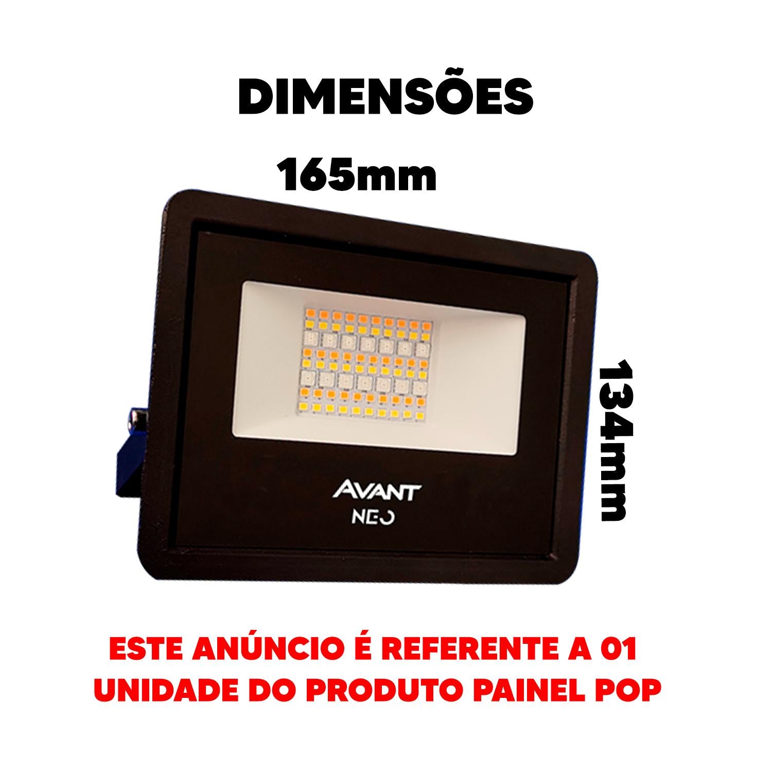 Refletor Led Smart Inteligente Wi-Fi 30W RGB Colorido Bivolt IP65 Preto