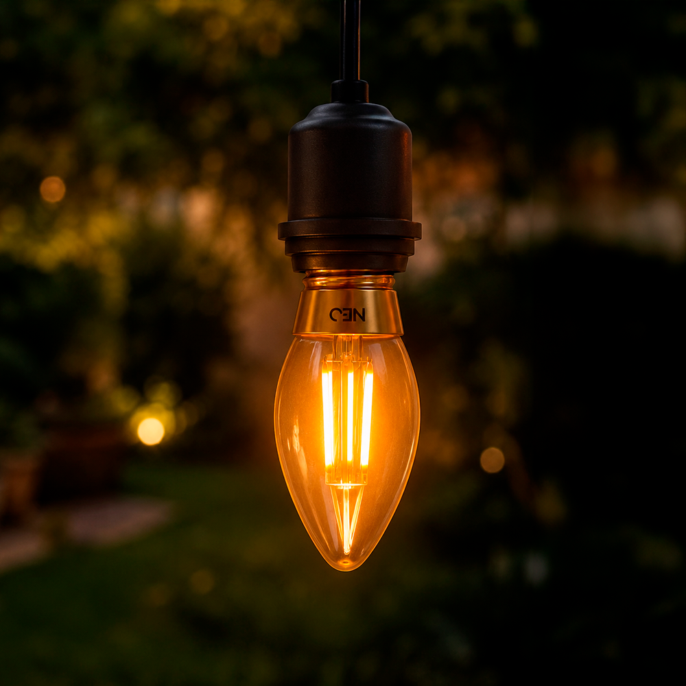 Lâmpada Led Vela Inteligente 4w 1800K/2700K Dimerizável E14 Bivolt IP20 Neo