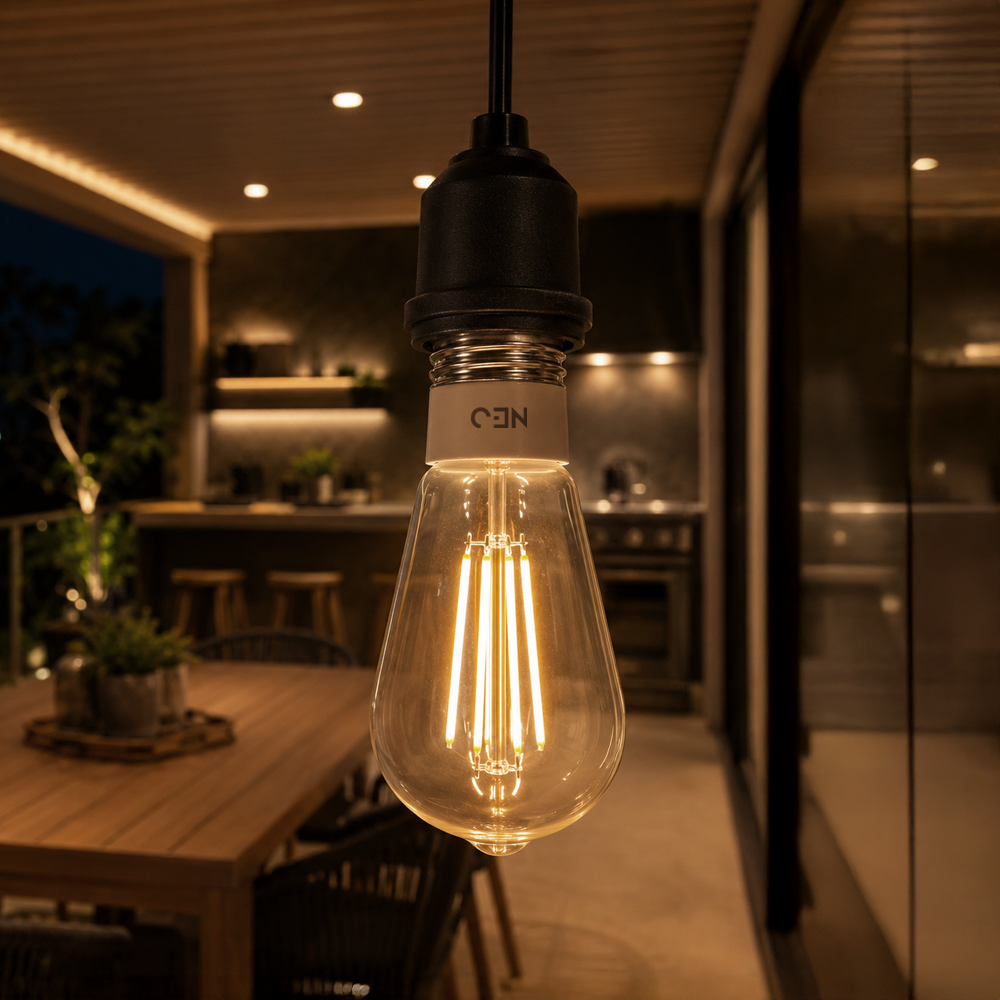Lâmpada Led Pera Inteligente ST64 6w Dimerizável E27 Bivolt Neo