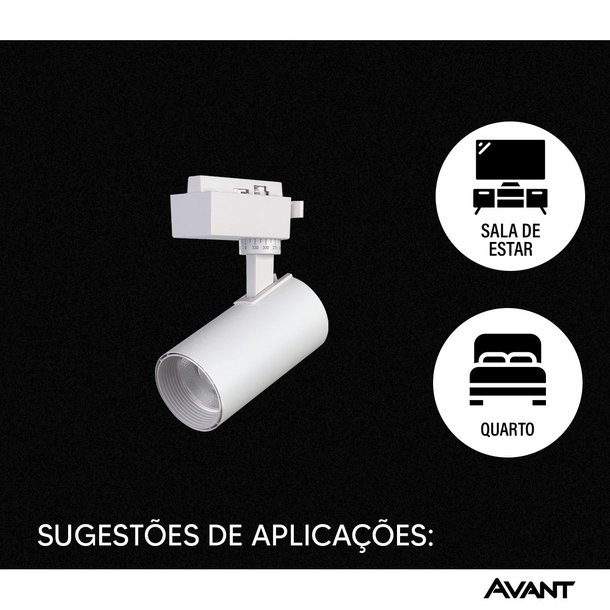 Spot Led Para Trilho Inteligente 12W RGB Bivolt IP20 Branco Neo