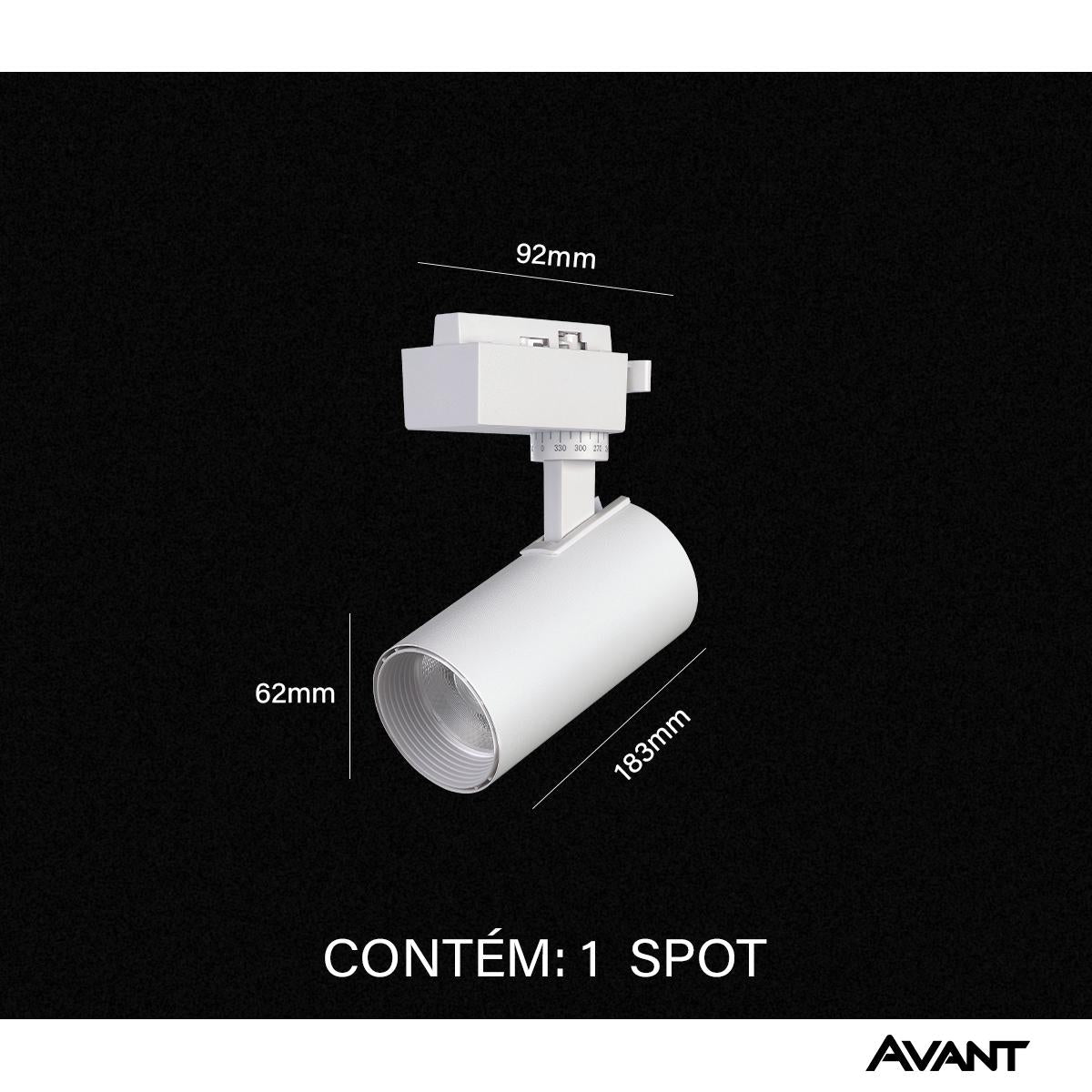 Spot Led Para Trilho Inteligente 12W RGB Bivolt IP20 Branco Neo