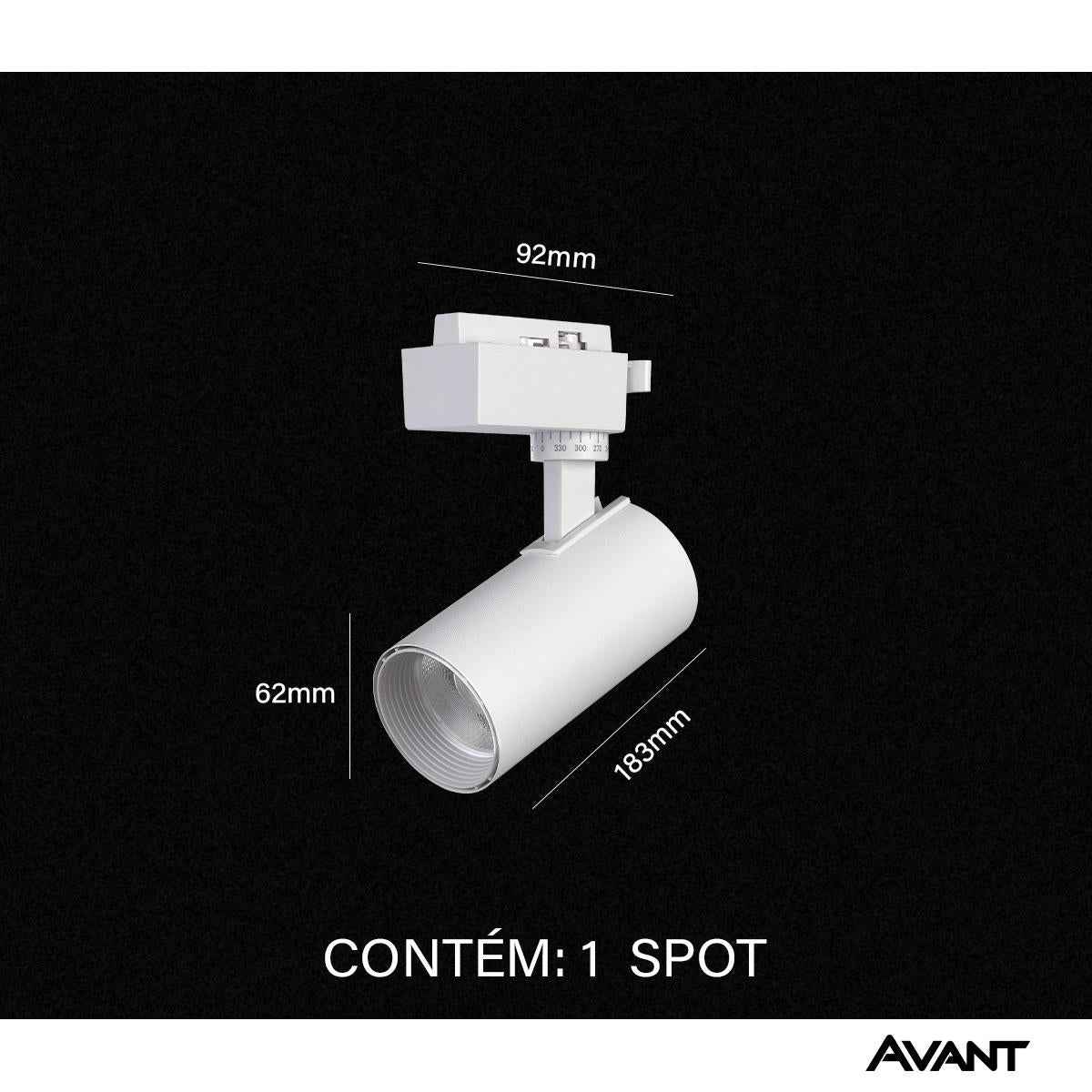 Spot Led Para Trilho Inteligente 12W RGB Bivolt Ip20 Branco Avant Neo