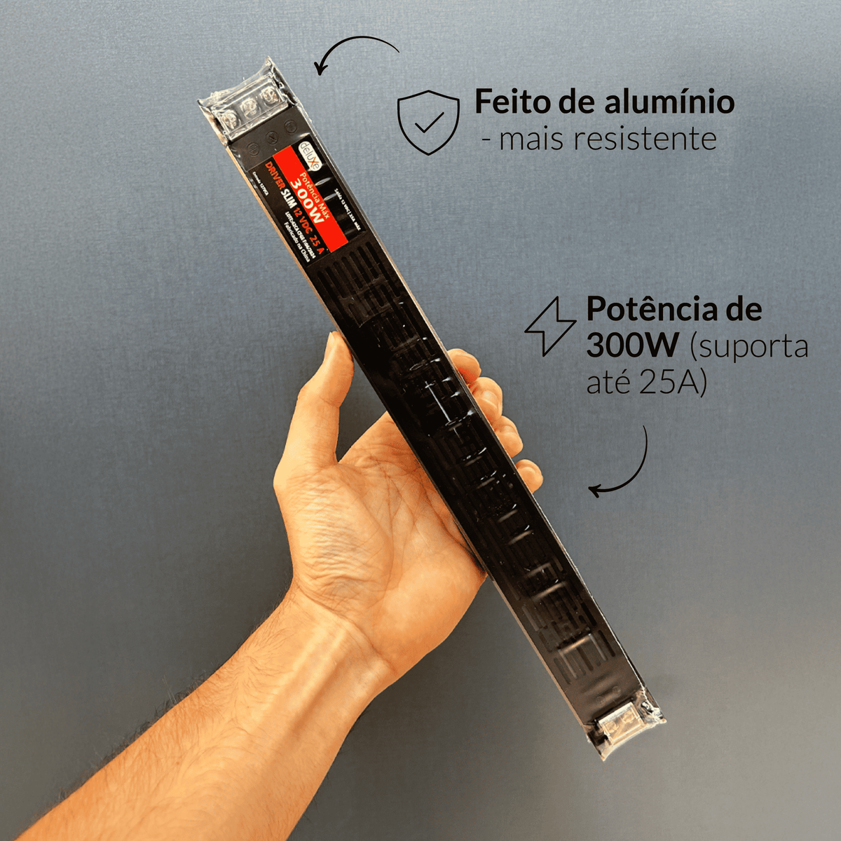 Fonte driver Slim 300w 25a 12v 127v Deluxe - NEO Avant