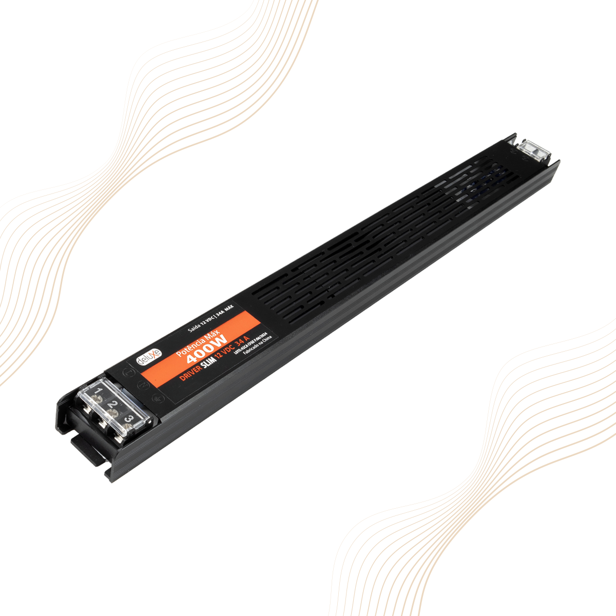Fonte driver Slim 400w 34a 12v 220v Deluxe By Avant