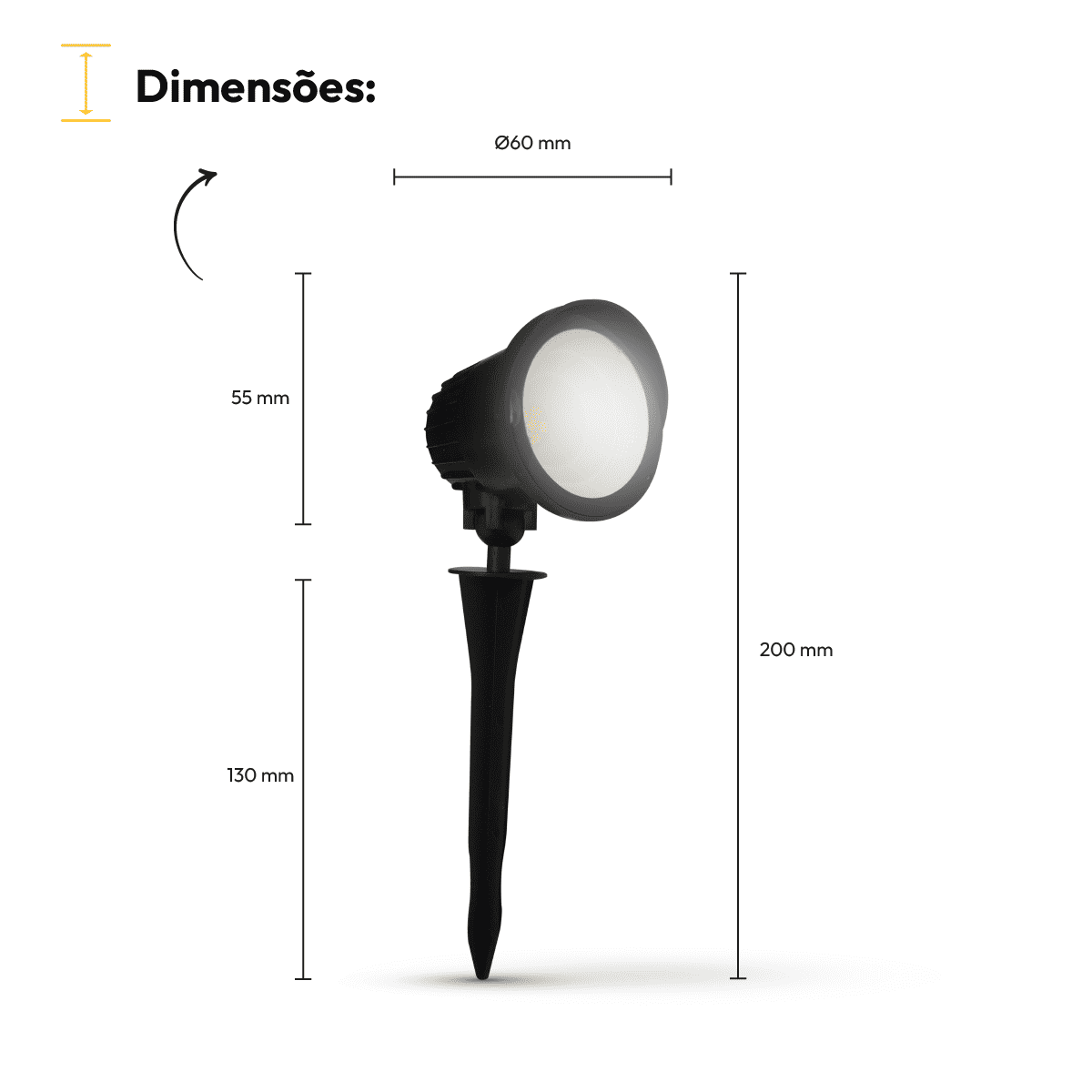 Luminaria Led Jardim Espeto 7W 6500k Branco Frio a Prova D'Água Alut By Avant - NEO Avant