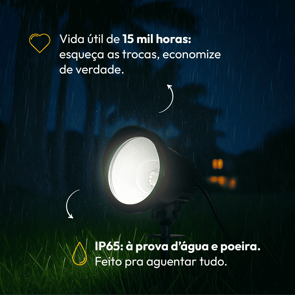 Luminaria Led Jardim Espeto 7W 6500k Branco Frio a Prova D'Água Alut By Avant - NEO Avant