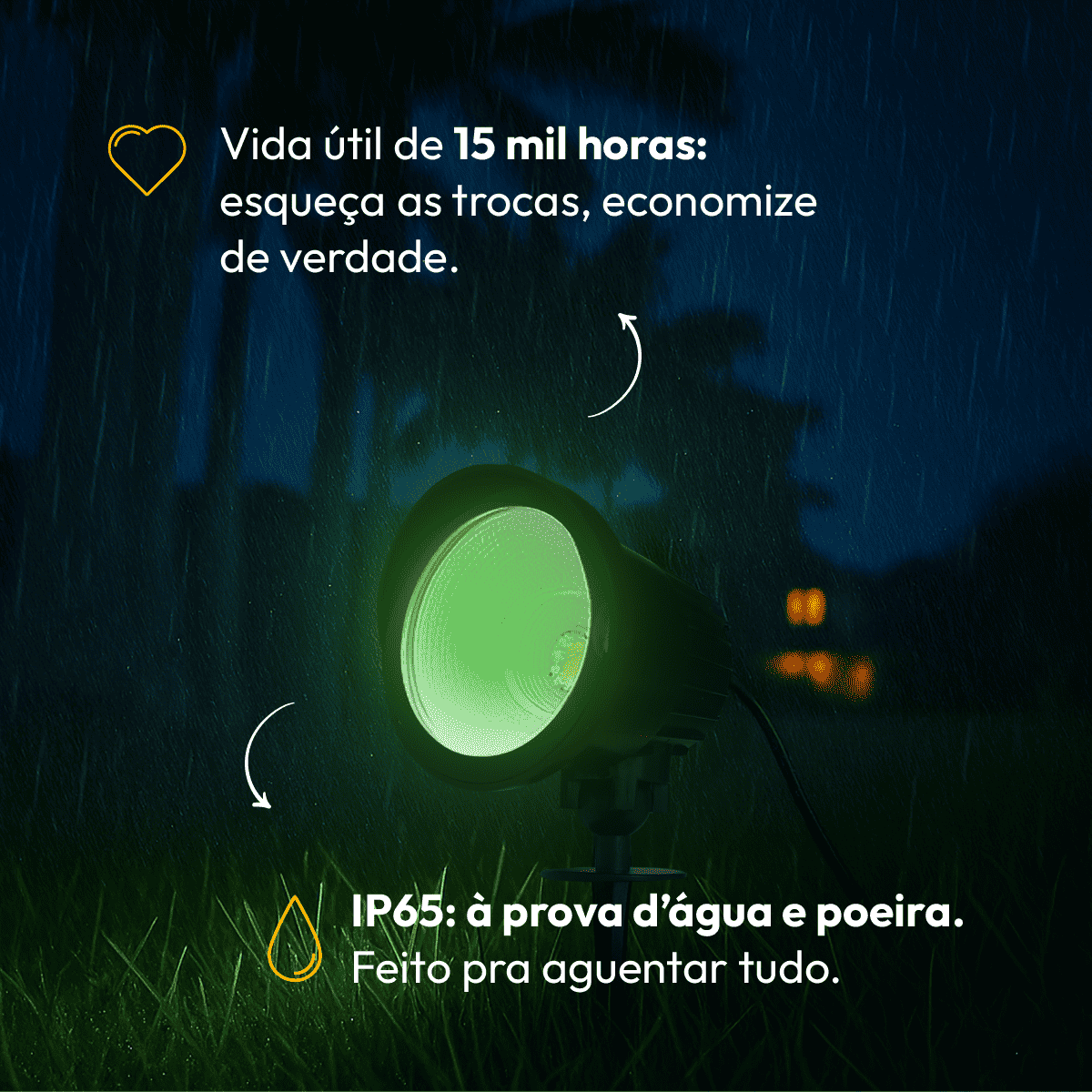 Luminaria Led Jardim Espeto 7W Verde a Prova D'Água Alut By Avant - NEO Avant