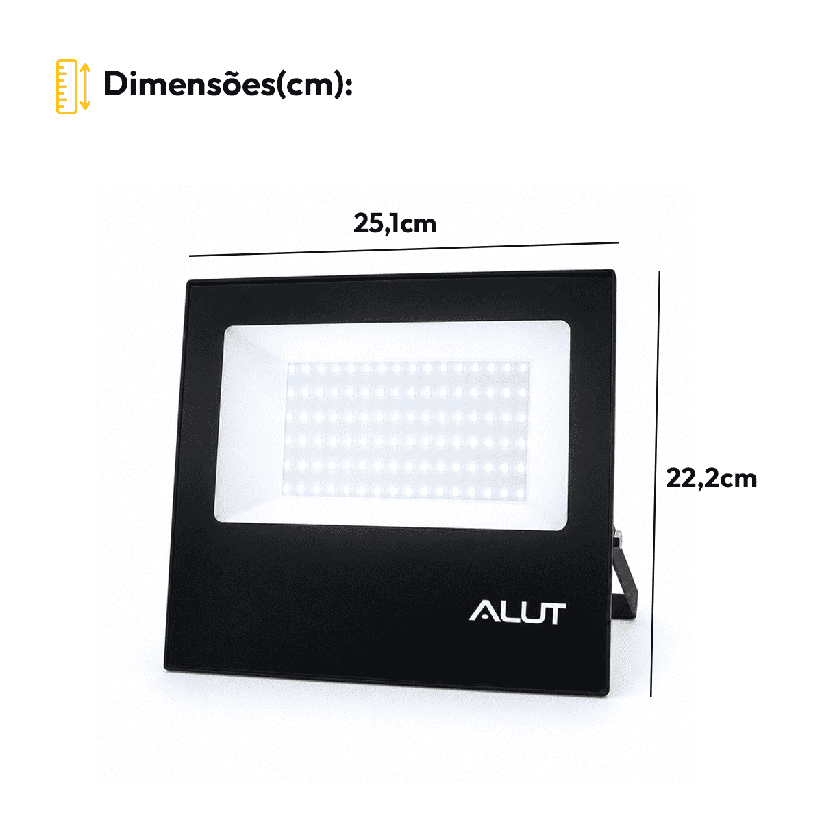 Refletor Led Slim 100w 6500k Branco Frio Bivolt IP65 Alut