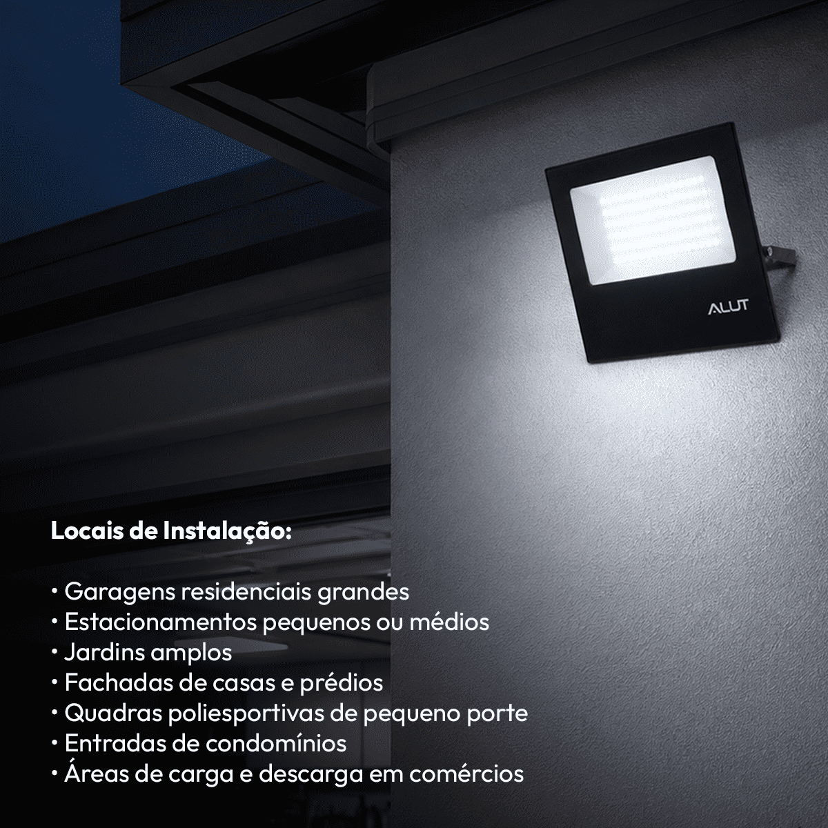 Refletor Led Slim 100w 6500k Branco Frio Bivolt IP65 Alut