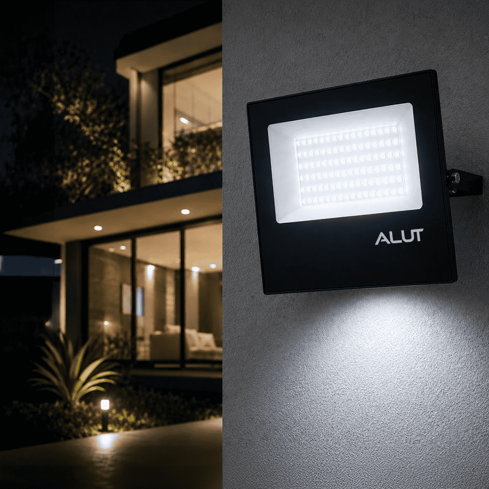 Refletor Led Slim 100w 6500k Branco Frio Bivolt IP65 Alut