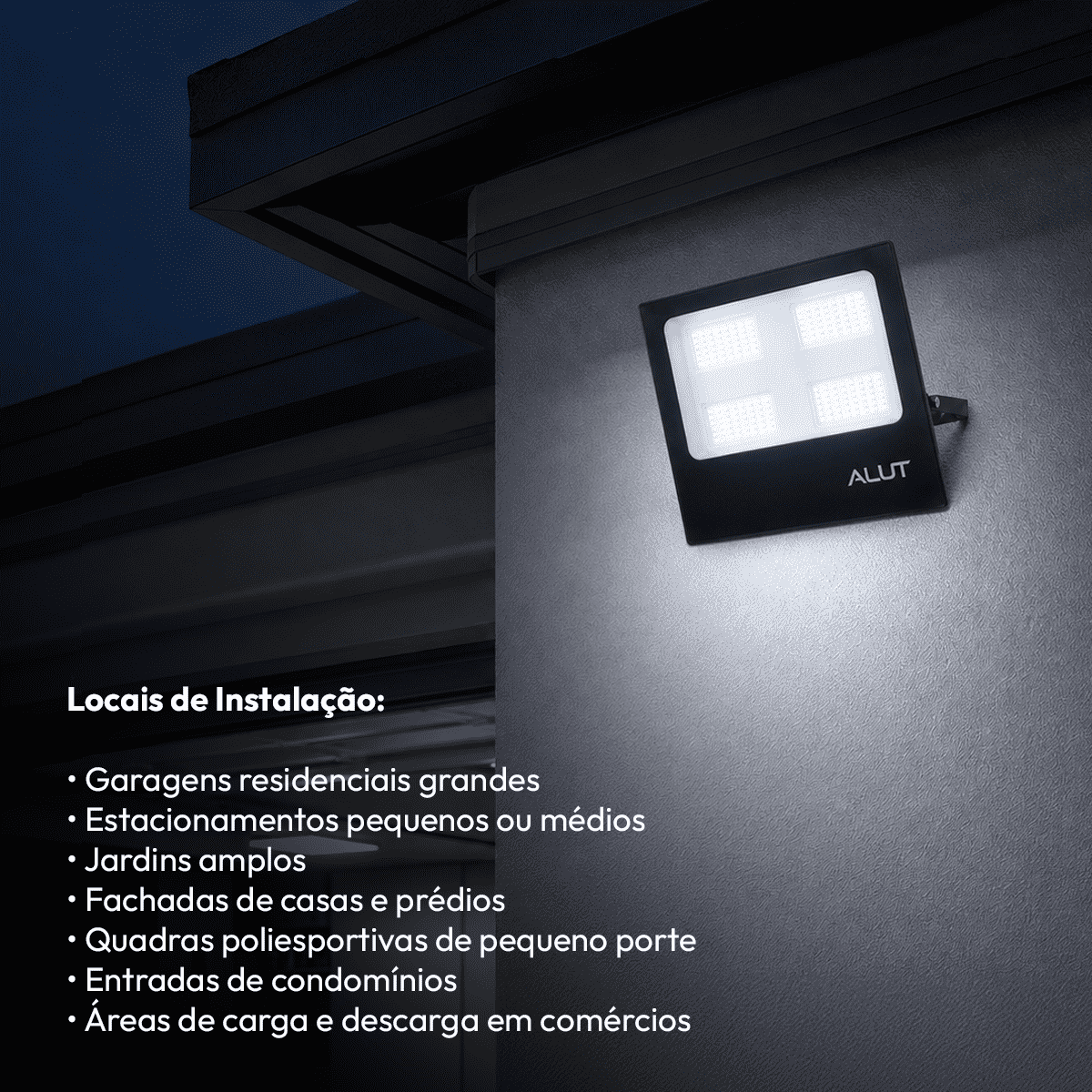 Refletor Led Slim 200w 6500k Branco Frio Bivolt IP65 Alut