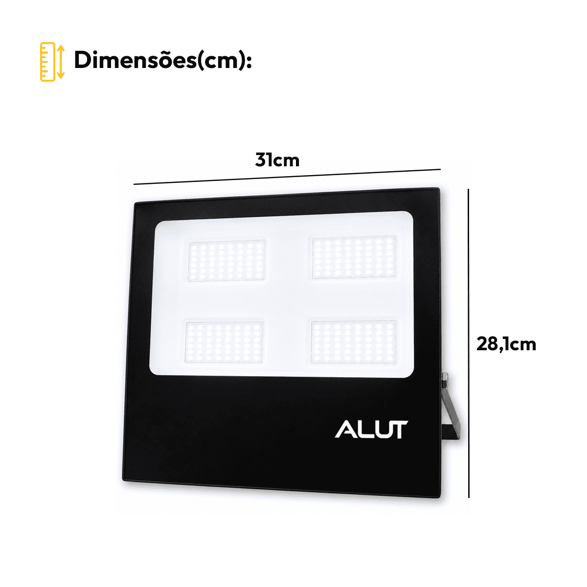 Refletor Led Slim 200w 6500k Branco Frio Bivolt IP65 Alut