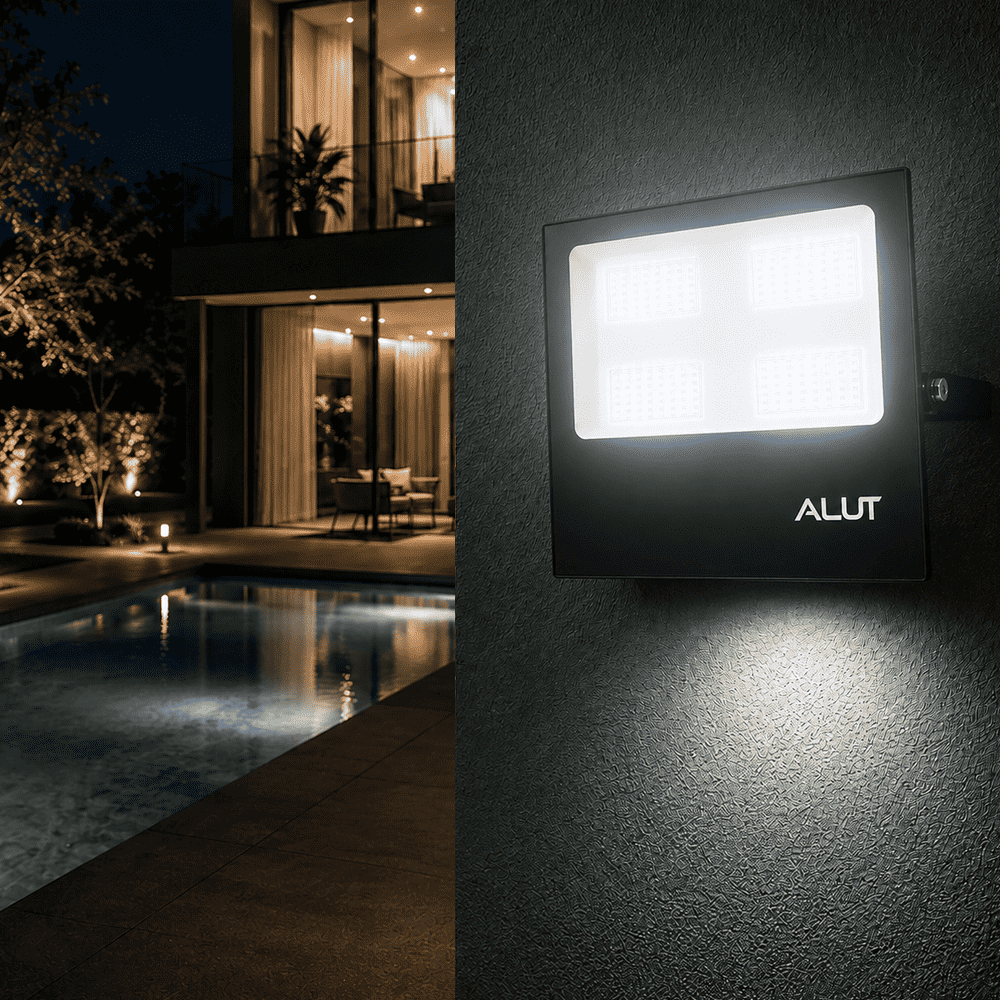 Refletor Led Slim 200w 6500k Branco Frio Bivolt IP65 Alut