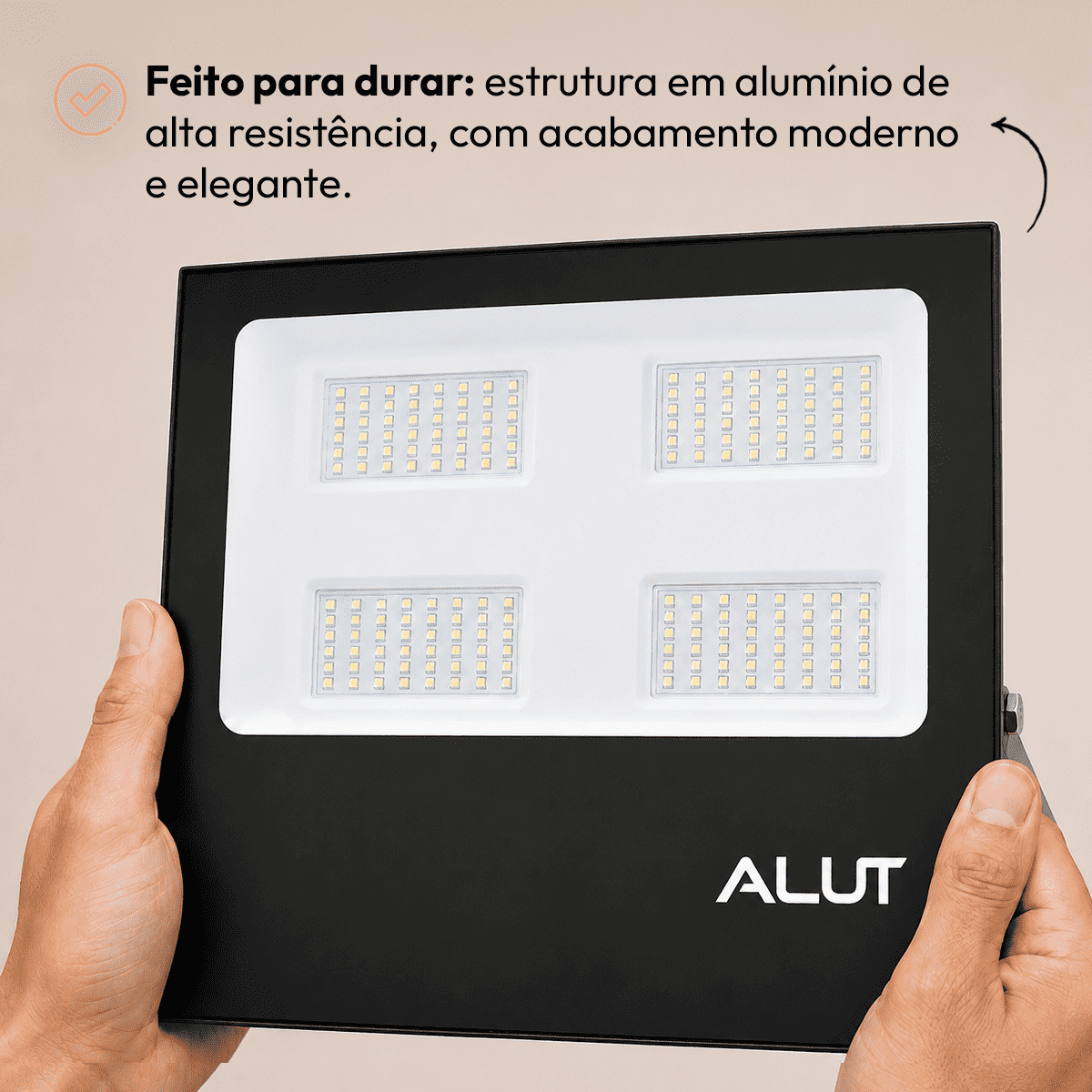 Refletor Led Slim 200w 6500k Branco Frio Bivolt IP65 Alut