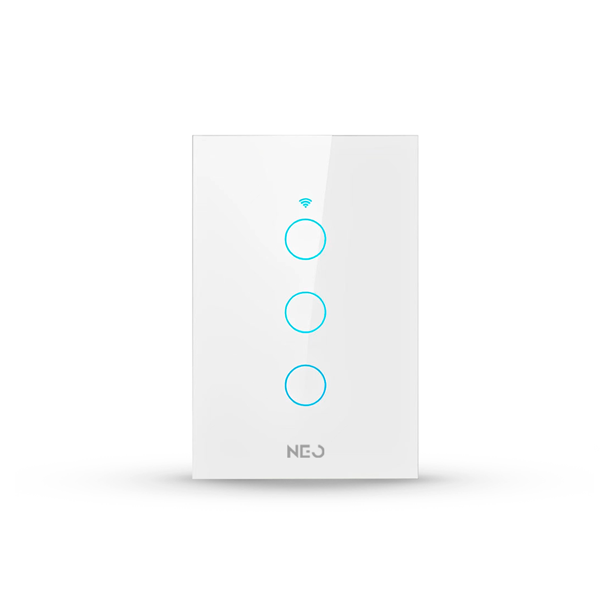 Interruptor Inteligente Wifi 3 Botões 4x2 Bivolt Branco Neo
