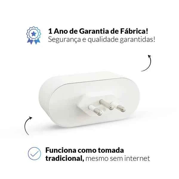 Kit Automação Lâmpada RGB 15w Interruptor 1 botão Tomada Inteligente Preto Wi-Fi 4x2 Bivolt Neo Avant