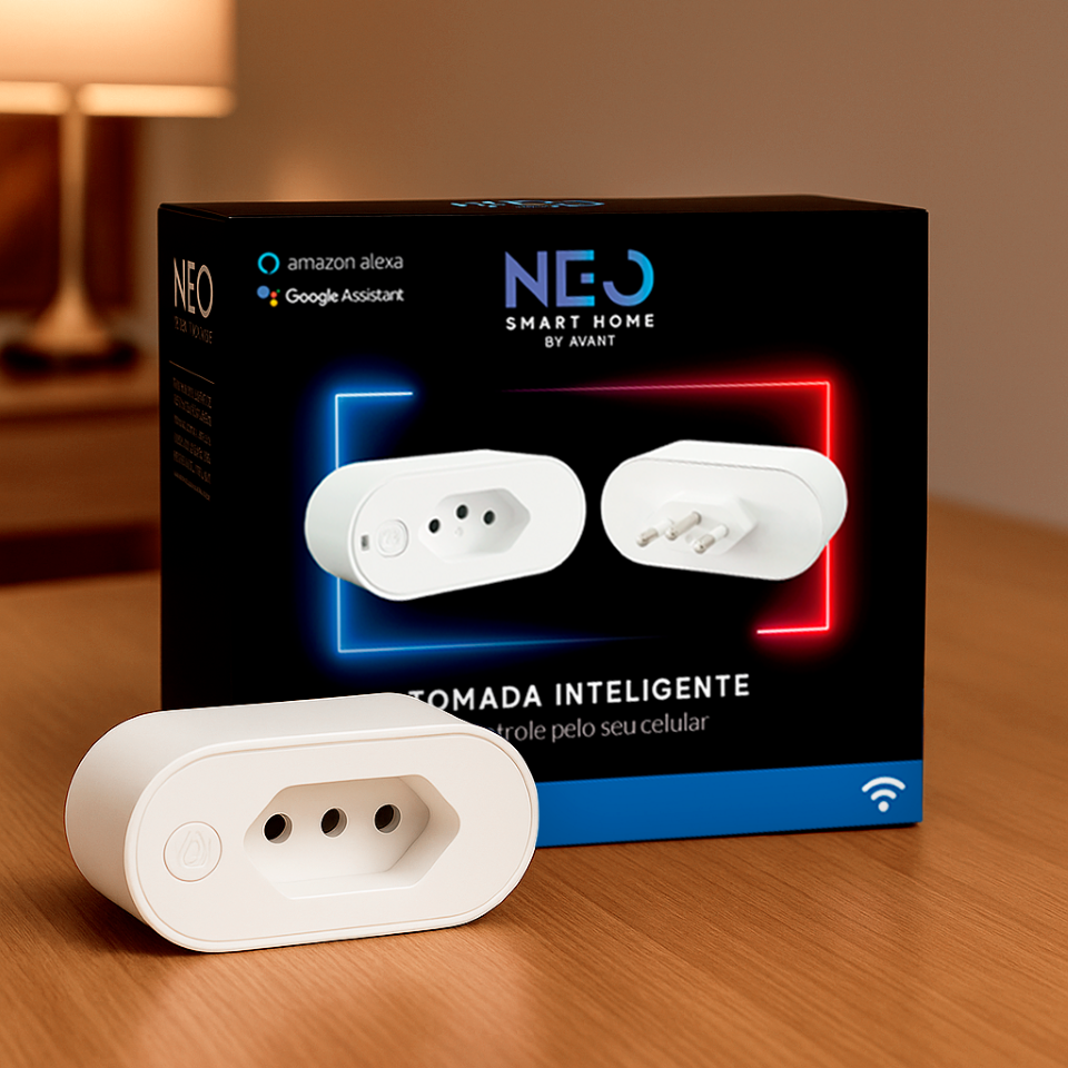 Tomada Inteligente Wifi 20A Bivolt Branca Neo