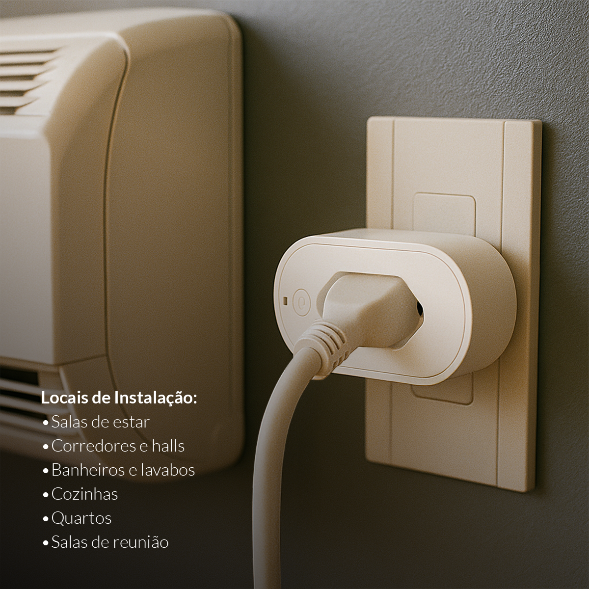 Tomada Inteligente Wifi 20A Bivolt Branca Neo