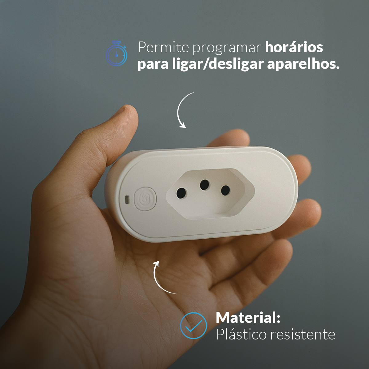 Tomada Inteligente Wifi 20A Bivolt Branca Neo Avant